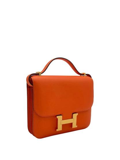 HERMÈS CONSTANCE 18 SWIFT ORANGE GOLD HARDWARE