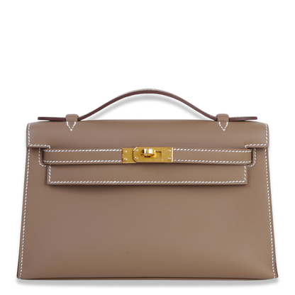 HERMÈS KELLY ETOUPE SWIFT POCHETTE BAG