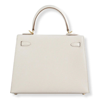 HERMÈS KELLY 25 GRIS PALE EPSOM LEATHER BAG