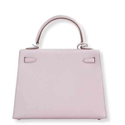 HERMÈS KELLY 25 MAUVE PALE EPSOM LEATHER BAG