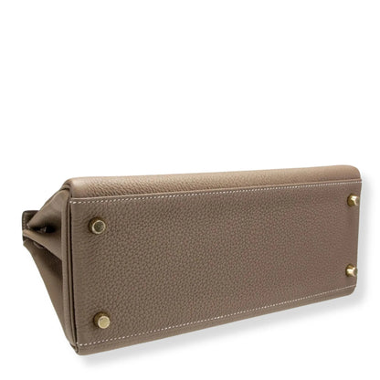 HERMÈS KELLY 28 ETOUPE TOGO LEATHER BAG