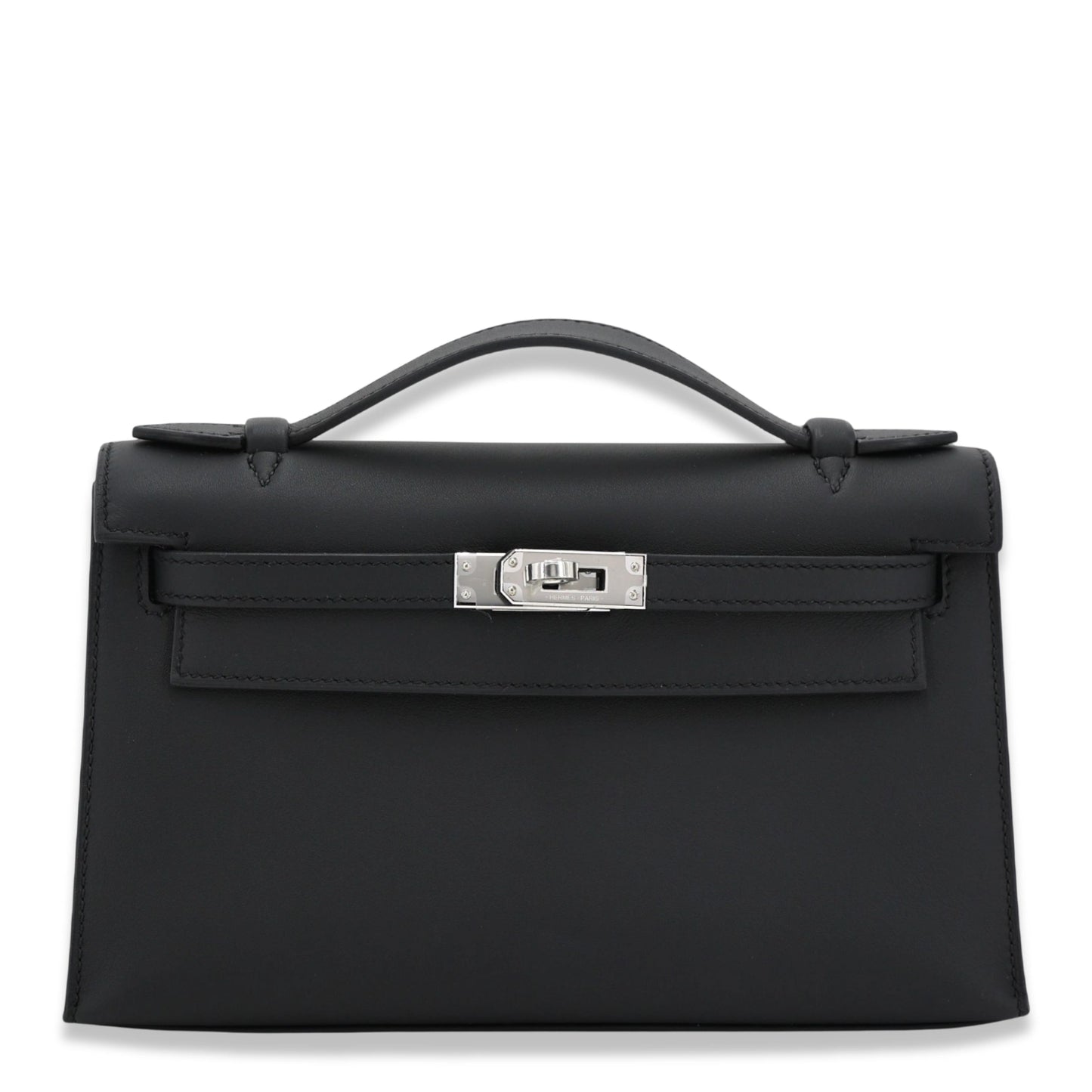 HERMÈS KELLY NOIR SWIFT POCHETTE BAG