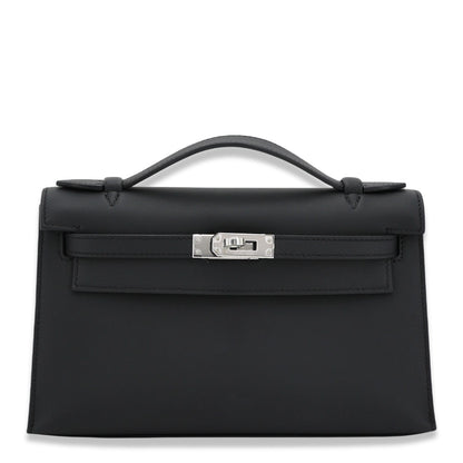 HERMÈS KELLY NOIR SWIFT POCHETTE BAG