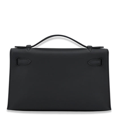 HERMÈS KELLY NOIR SWIFT POCHETTE BAG