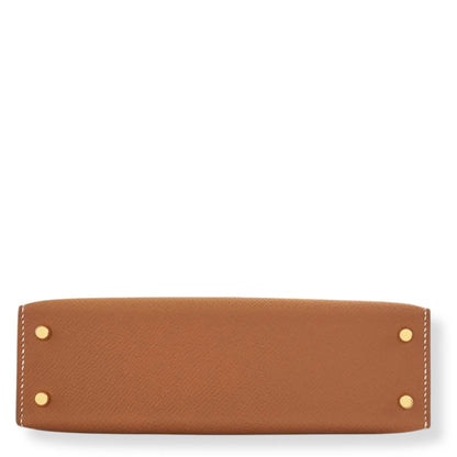 BOLSO HERMÈS MINI KELLY DE PIEL EPSOM DORADA