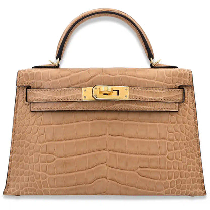 HERMÈS MINI KELLY CHAI ALLIGATOR LEATHER BAG