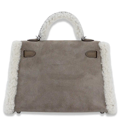 HERMÈS MINI KELLY TEDDY ETOUPE GRIZZLY BAG