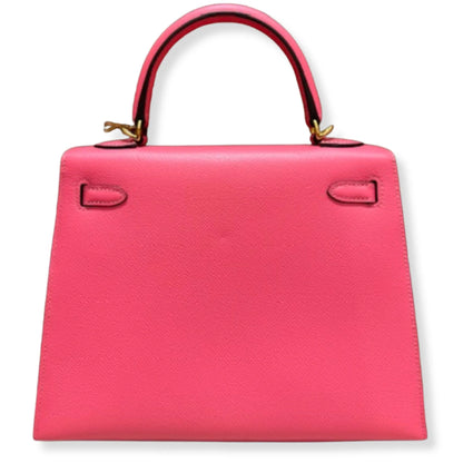 BOLSO HERMÈS KELLY 25 EPSOM DE PIEL ROSA AZALEA