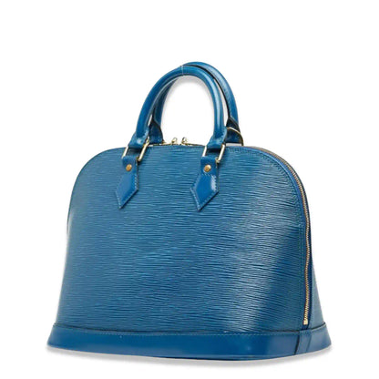 LOUIS VUITTON ALMA MM BLUE EPI LEATHER BAG