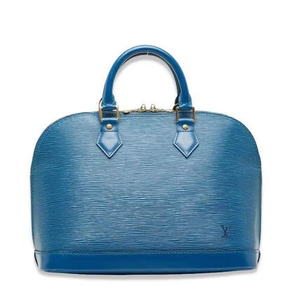 LOUIS VUITTON ALMA MM BLUE EPI LEATHER BAG