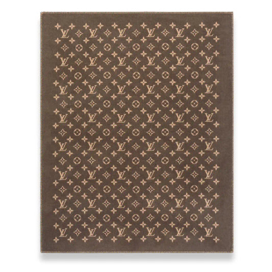 LOUIS VUITTON BROWN CLASSIC MONOGRAM BLANKET