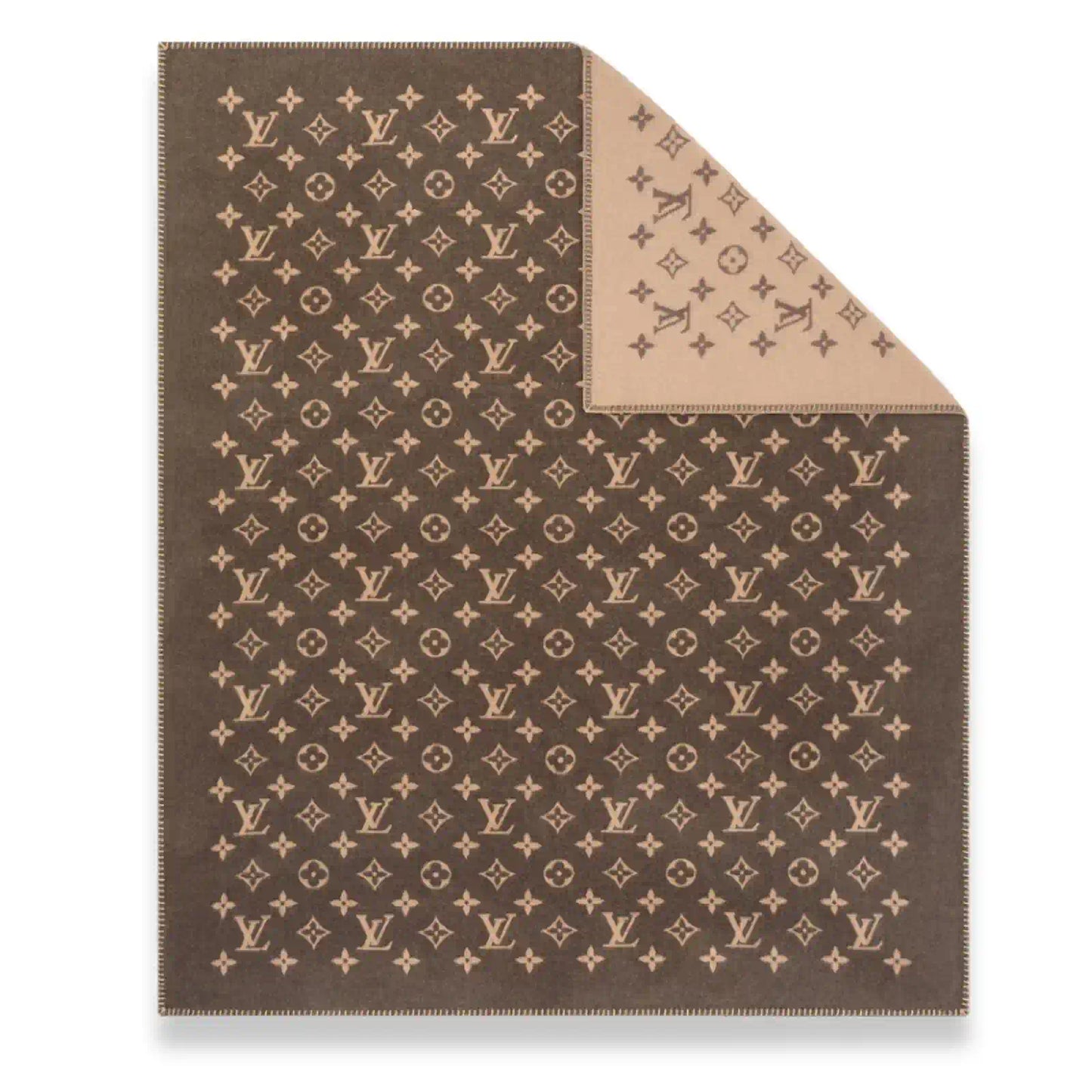 LOUIS VUITTON BROWN CLASSIC MONOGRAM BLANKET