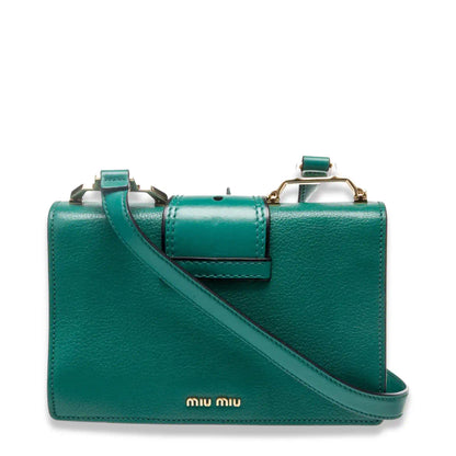 MIU MIU GREEN LADY JEWELL BAG