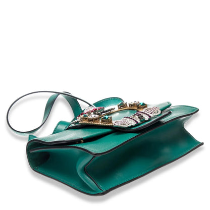 MIU MIU GREEN LADY JEWELL BAG