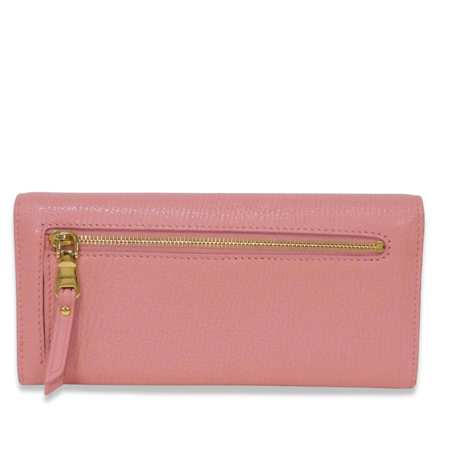 MIU MIU PINK LOGO FLAP WALLET