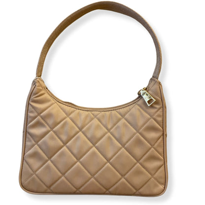BOLSO DE NYLON COSIDO REEDICIÓN BEIGE DE PRADA 