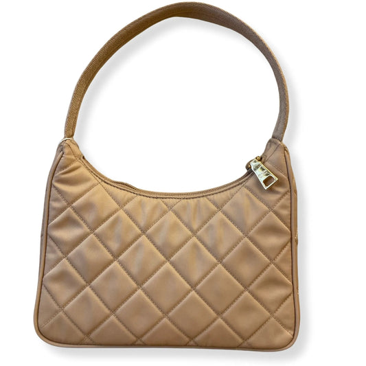 PRADA BEIGE RE-EDITION STITCHED NYLON BAG