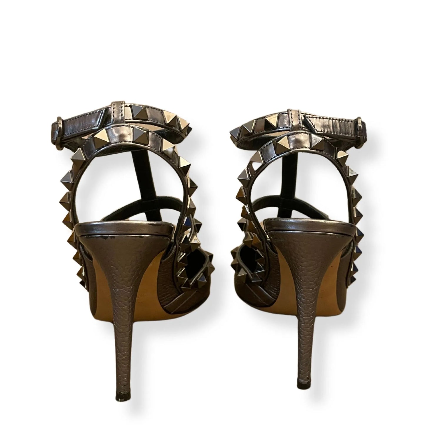 VALENTINO ROCKSTUD METALLIC GREY