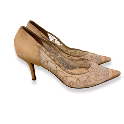 OSCAR DE LA RENTA BEIGE STILETTOS