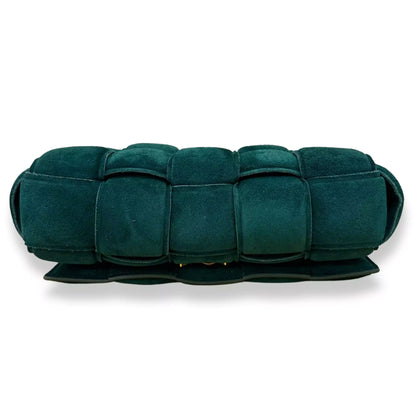 BOLSO DE CADENA DE PIEL DE ANTE VERDE BOTTEGA VENETA