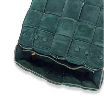 BOLSO DE CADENA DE PIEL DE ANTE VERDE BOTTEGA VENETA
