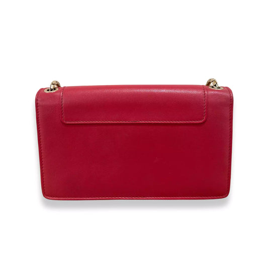 BOLSO BVLGARI CON CADENA, CARTERA ROSA