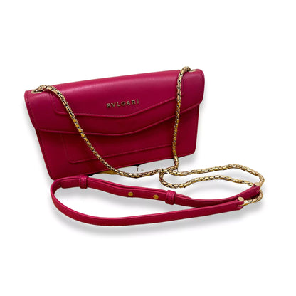 BOLSO BVLGARI CON CADENA, CARTERA ROSA