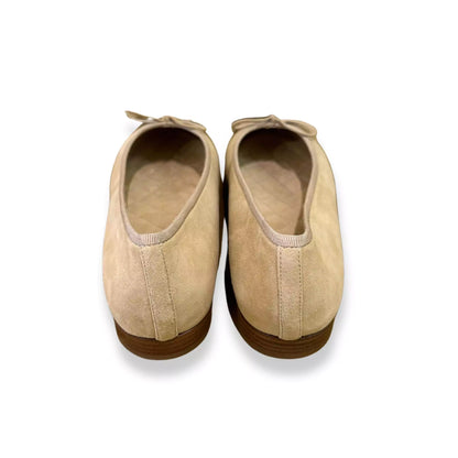Bailarinas Chanel de piel ante beige
