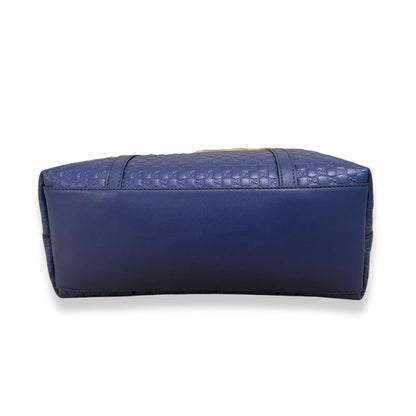 GUCCI BLUE LEATHER MICROGUCCISIMO ABBEY BAG
