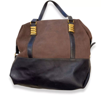 LOEWE BROWN LEATHER VINTAGE TRAVEL BAG