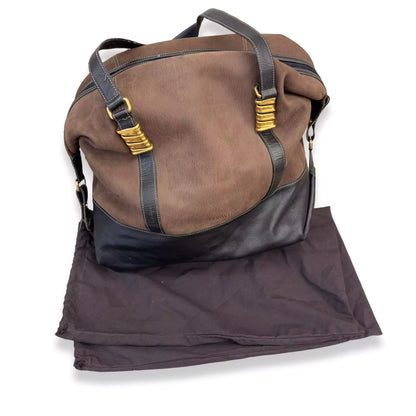 LOEWE BROWN LEATHER VINTAGE TRAVEL BAG