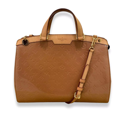 BOLSO VERNIS BREA MARRÓN DORADO LV