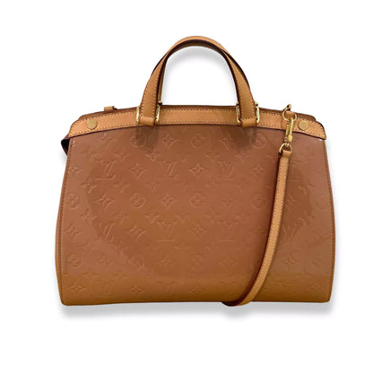 BOLSO VERNIS BREA MARRÓN DORADO LV