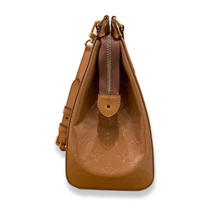 BOLSO VERNIS BREA MARRÓN DORADO LV
