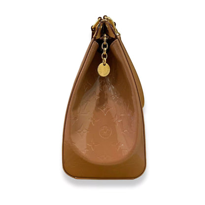 BOLSO VERNIS BREA MARRÓN DORADO LV