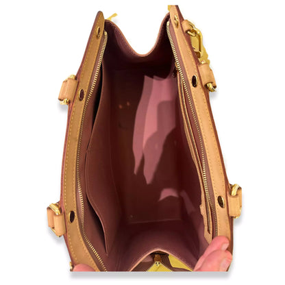 BOLSO VERNIS BREA MARRÓN DORADO LV