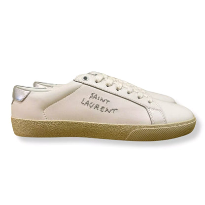 Zapatillas de piel blanca Yves Saint Laurent YSL