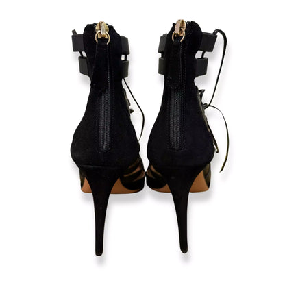 SANDALIAS ALTAS DE PIEL NEGRA AQUAZZURA