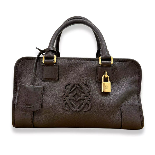 LOEWE AMAZONA BROWN LEATHER BAG