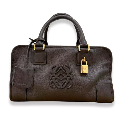 LOEWE AMAZONA BROWN LEATHER BAG