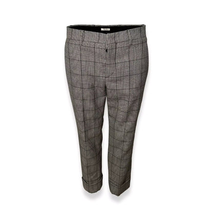 PANTALONES DE CUADROS BLANCOS Y NEGROS MIU MIU