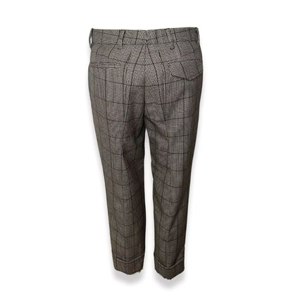 PANTALONES DE CUADROS BLANCOS Y NEGROS MIU MIU