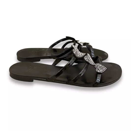 SANDALIAS ANYA LOVE DE PIEL NEGRA DE GUISEPPE ZANOTTI
