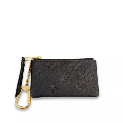 BILLETERA MONEDERO LLAVERO DE CUERO NEGRO LOUIS VUITTON