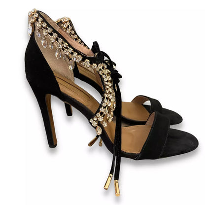 SANDALIAS AQUAZZURA MILLA DE CRISTAL NEGRO
