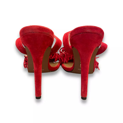 SANDALIAS AQUAZZURA DE ANTE ROJO WILD THING