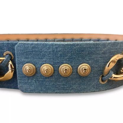 BALMAIN DENIM CHAIN WAIST BELT
