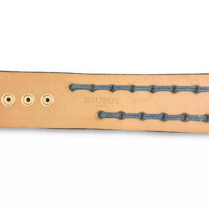 BALMAIN DENIM CHAIN WAIST BELT