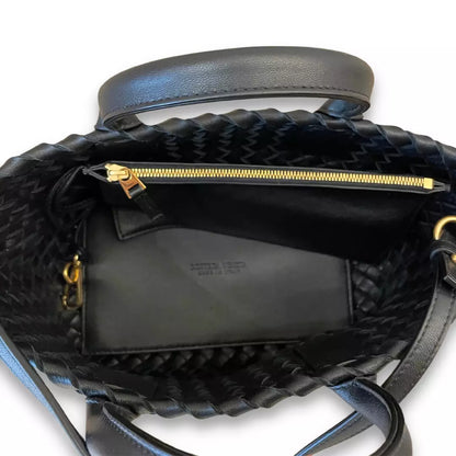 Bolso Mini Cabat de piel de cordero negro de Bottega Veneta