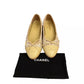 Chanel Beige Tweed and Leather Ballet Flats